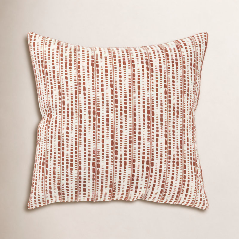 Coussin Fleurine, Ivoire / terre cuite