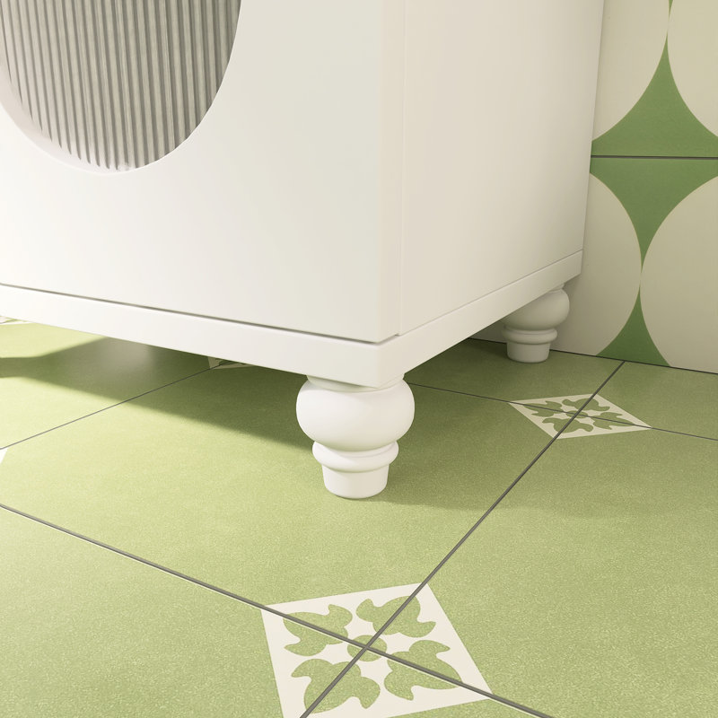 Ensemble de meuble-lavabo autoportant 20 po avec comptoir en céramique 20 po, Blanc