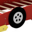 Lit simple de voiture de course rouge sur roulettes, contreplaqué massif et fabrication, rails latéraux pour la prévention des chutes, lit fonctionnel confortable, dimensions de 98,7 po x 41,7 po x 26,5 po, conception de sommeil à assembler requise,-131099029