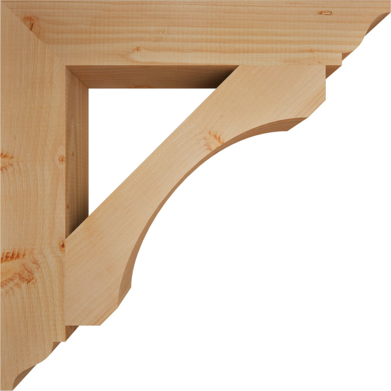 Support en bois rustique traditionnel BKTLEC01, Douglas (lisse), H 24 po x l 3,5 po x P 24 po