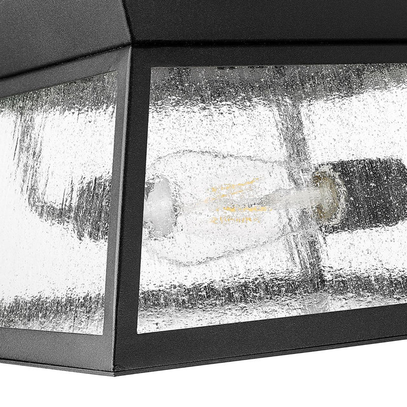 Lucian Black 2 - Bulb Outdoor Flush Mount