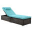 Chaise longue inclinable longue avec coussins-93808832