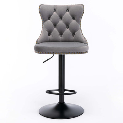 Gavy Adjustable Height Counter Stool with Metal Frame