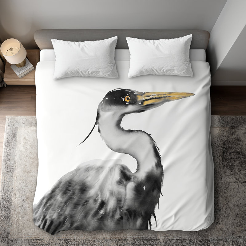 Great Heron Animals Feathers Duvet Cover | Home Decor Style
