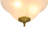3-Light Bowl Alabaster Glass Flush Mount