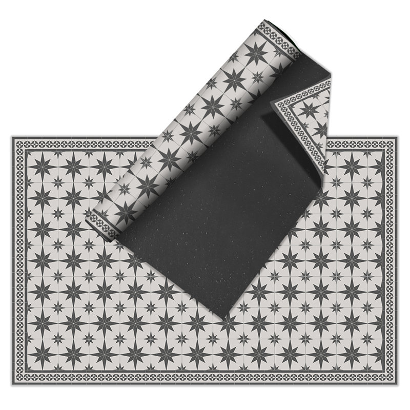 Begaye Geometric Vinyl Machine Printed Area Rug, Rectangle 140 x 200cm