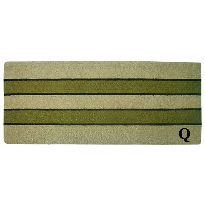 Non-Slip Striped Outdoor Doormat, Q