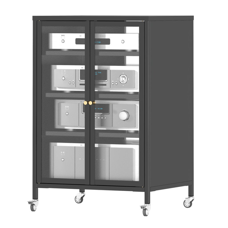 Armoire de rangement multimédia à roulettes de 35,8 po de hauteur