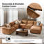 Canapé modulaire en forme de L surdimensionné en mélange de L 8 pièces avec housse de coussin amovible Ciossi Gosport-568614274