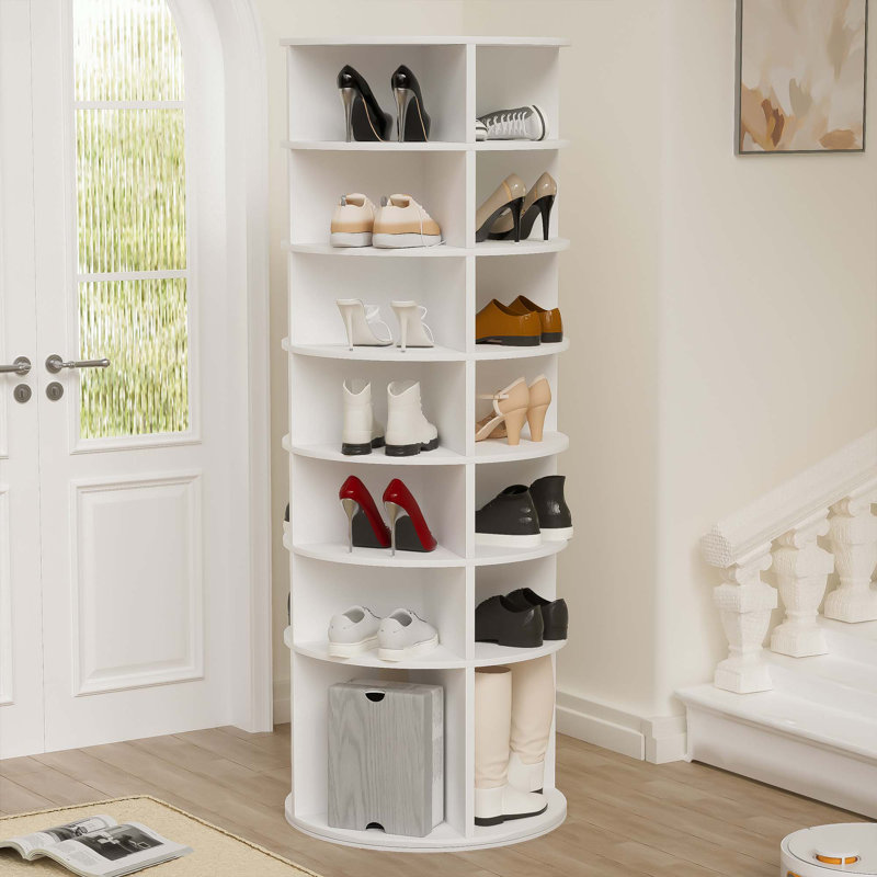 360° Rotating 7-Tier Bookshelf