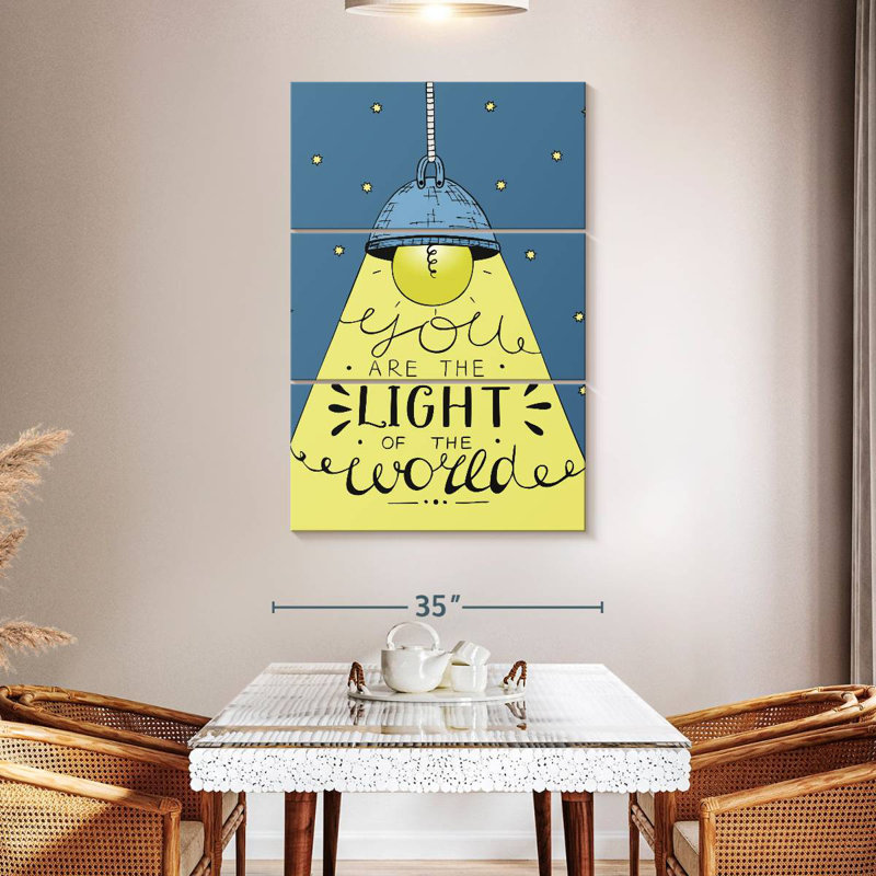Lumière du monde verset biblique, H 50 po x l 32 po