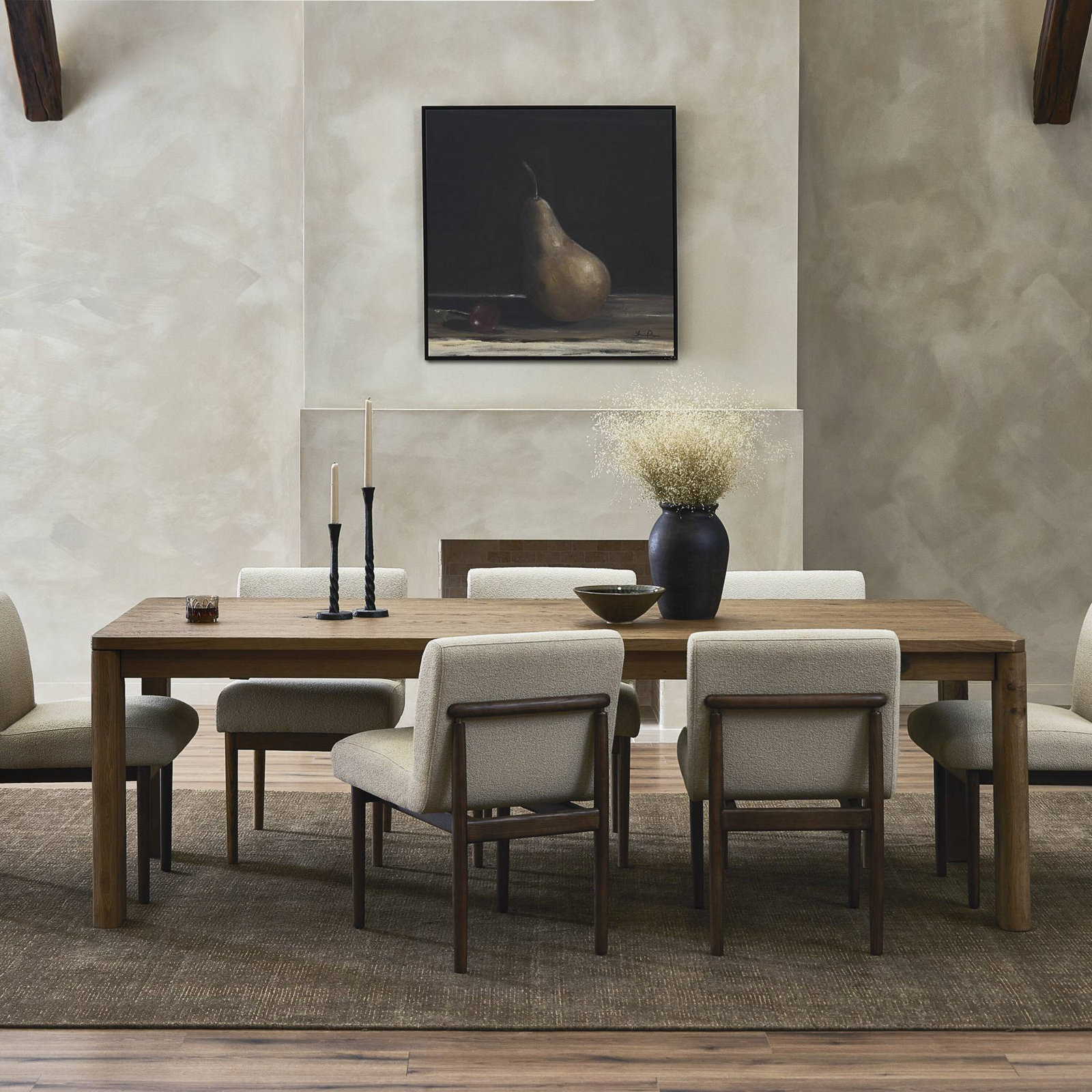 96'' Extendable Dining Table, Resawn Worn, 30'' H x 96'' W x 96'' D