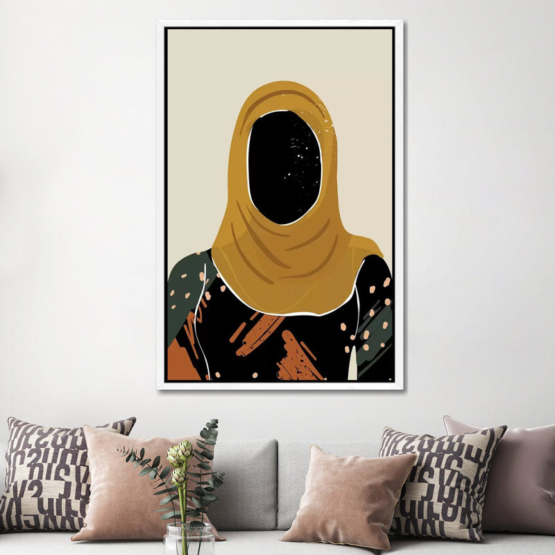 Black Hair XIII by Domonique Brown - Print on Canvas, 101.6 cm H x 66.04 cm W, White Framed Canvas