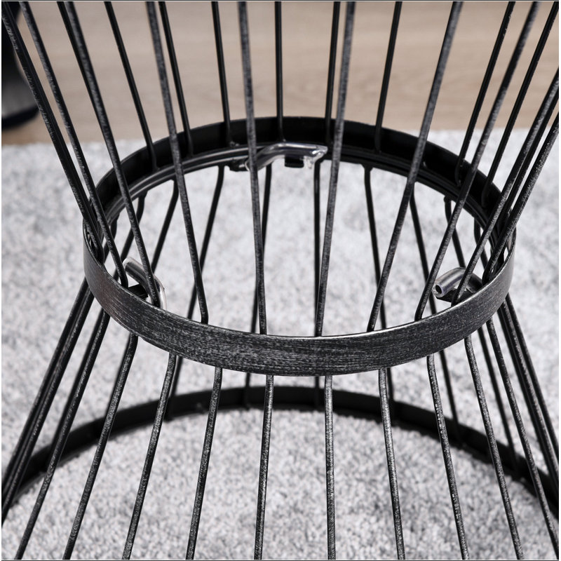 Table d'appoint de jardin en acier de 16 po Outsunny, table de bout de jardin avec sablier, table d'appoint pour l'extérieur et l'intérieur