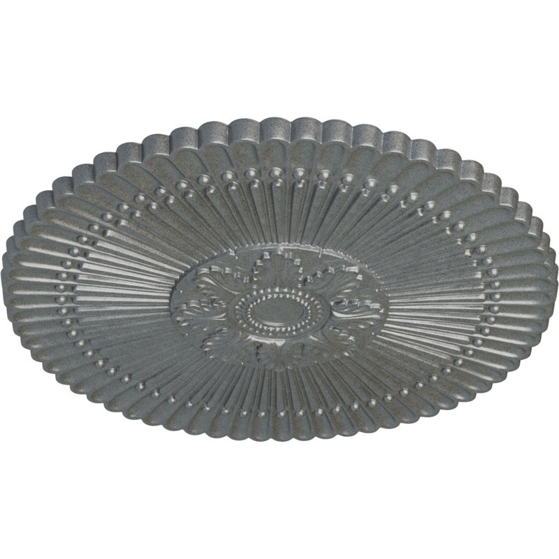 Endurathane Nexus Ceiling Medallion, 30"OD x 1 1/4"P (Fits Canopies up to 2 3/4"), Hand-Painted Platinum Finish, Platinum