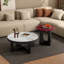 Ensemble de tables basses en bois de style minimaliste