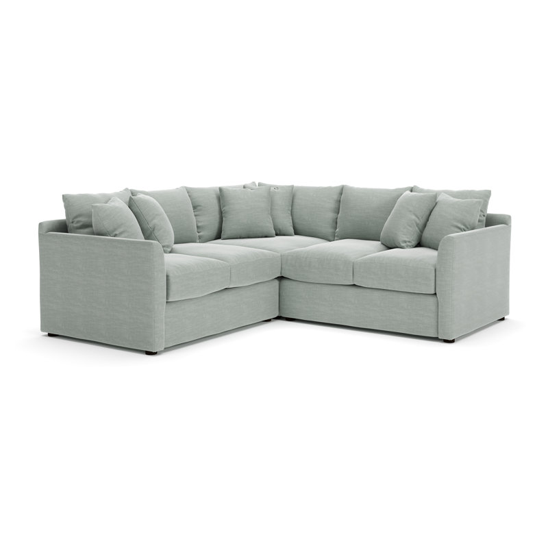 Cecelia Upholstered L-Sectional, Left Hand Facing, Conversation Capri Basketweave