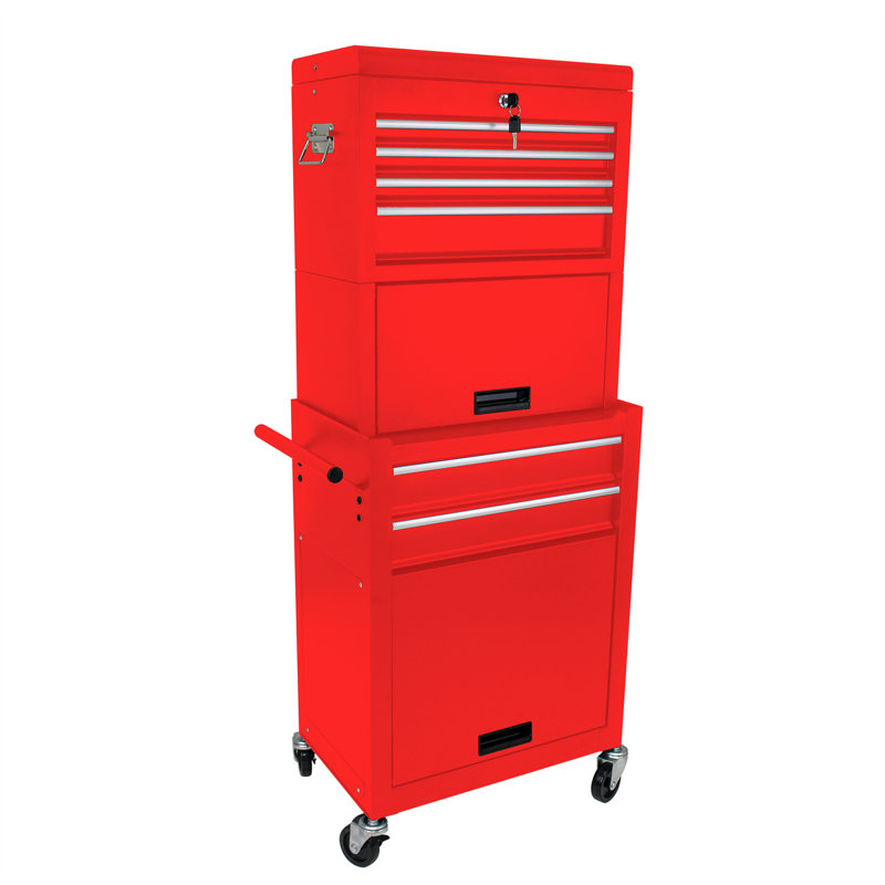 Commodes pliantes 6 tiroirs Frisange, Rouge