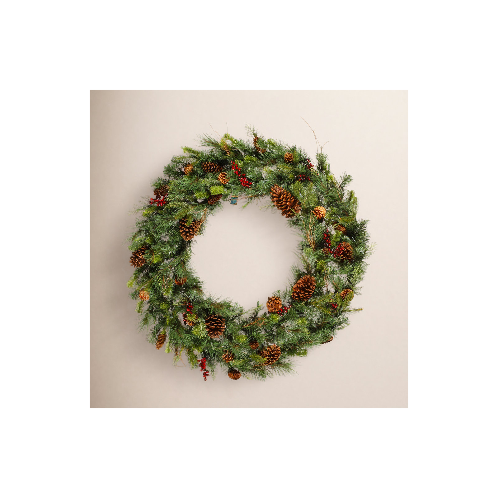 Cibola Mix Berry Artificial Christmas Wreath, 36"
