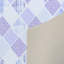 Tapis bleu / mauve / gris à motif géométrique rectangulaire en polyester tissé à plat 4 pi 7 po x 7 pi 3 po Aaidan