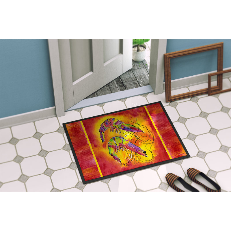 Tapis de porte d’intérieur anti-dérapant brillant, Rectangle 2 pi x 3 pi