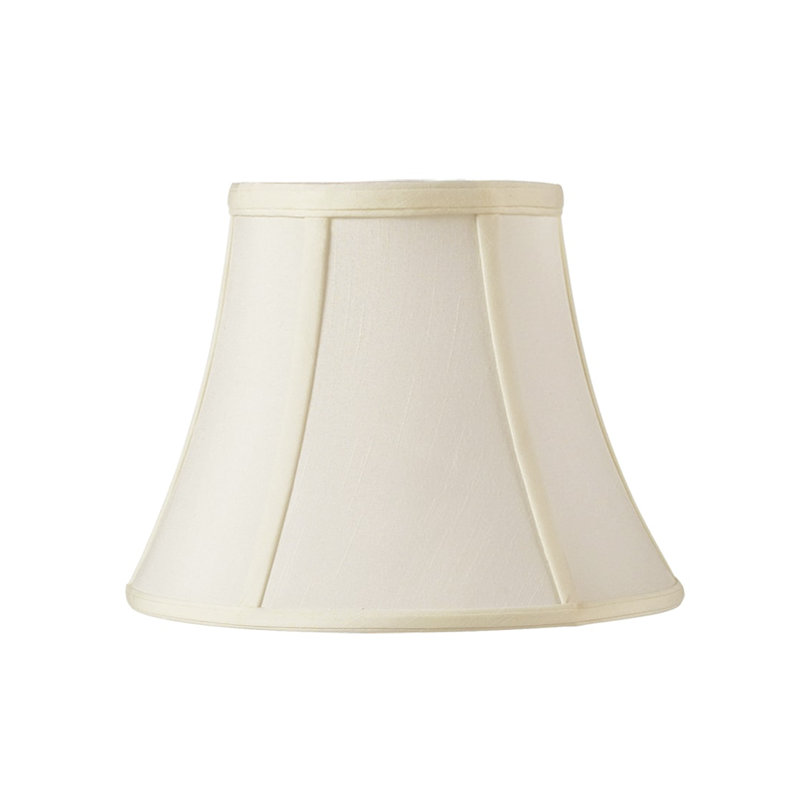 Silk Bell Lamp Shade, Eggshell, 12" H x 16" W x 16" D