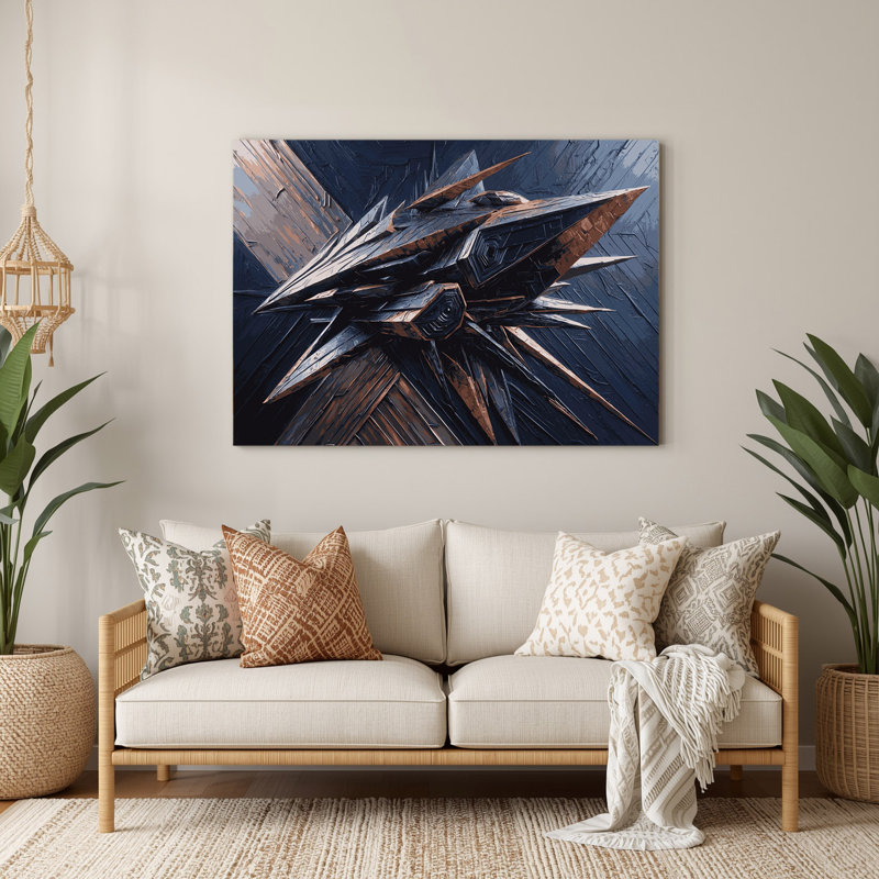 Art mural gris Sci Fi, H 96 po x l 120 po x P 0,05 po