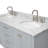 Flynt 61'' Double Bathroom Vanity with Carrara Marble Top-64627185