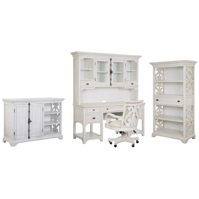 Bureau et huche Insa avec support d'imprimante et bibliothèque