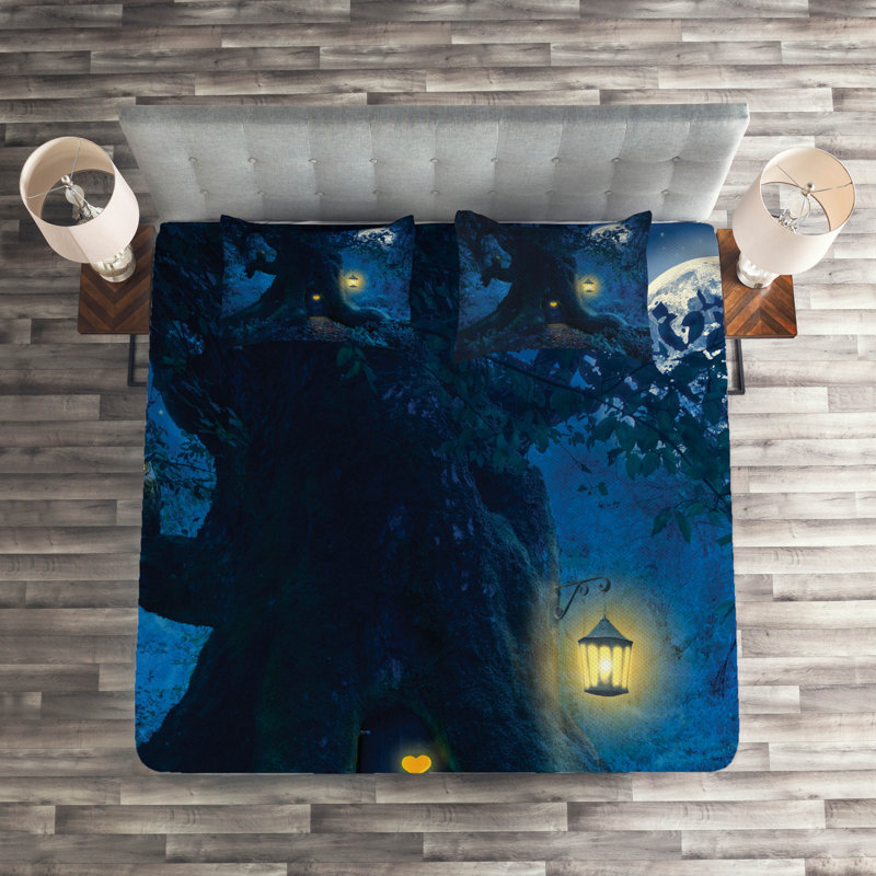 Fantasy Rustic Coverlet, King Bedspread + 2 Shams