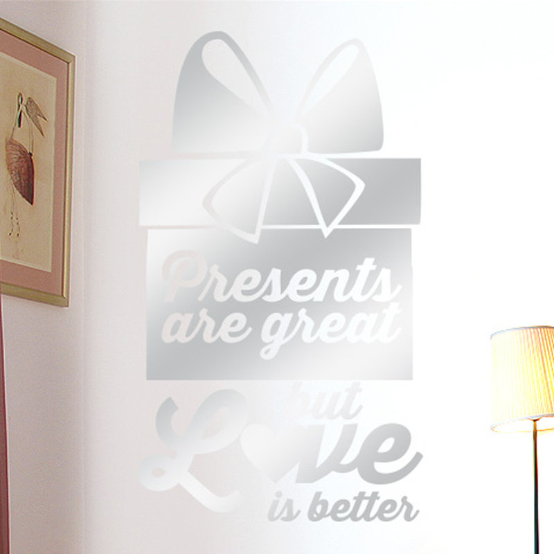 Wall Decal, Shiny Silver