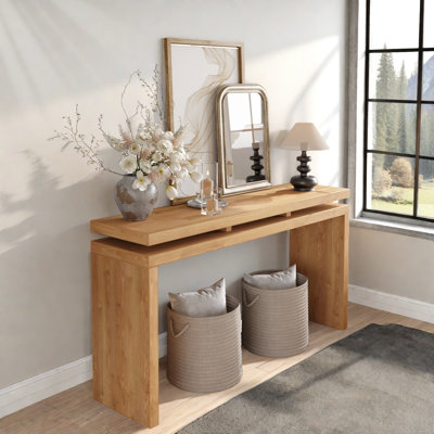Console Table With Double Board Suspension Design