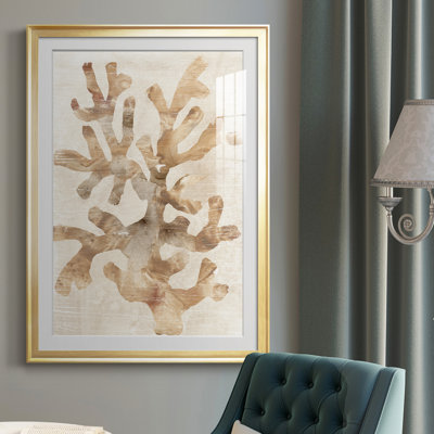 Parchemin corail I, reproduction encadrée de qualité supérieure, prête à être accrochée