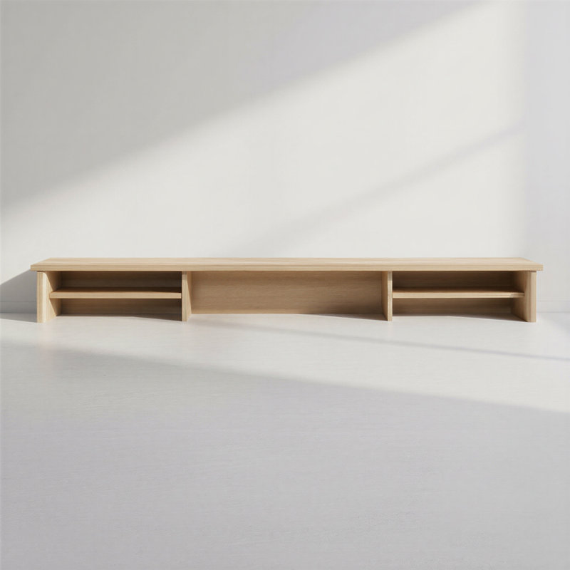 Rangement de bureau en érable avec tablettes réglables et casiers, étagère de bureau pour espace de travail