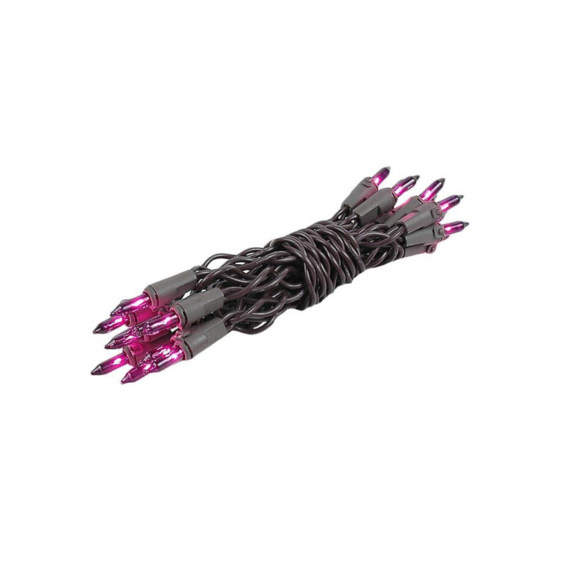 Mini-chaîne 20 ampoules pour l’extérieur 8,5' Pitman, Mauve, Brun