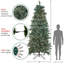 Sapin de Noël artificiel mince 14 pi pré-éclairé Washington Frasier - lumières claires-101878502
