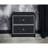 Stylish Black & Silver Accent Table With Practical Storage Arrangements Ample Drawer Space And Functionality