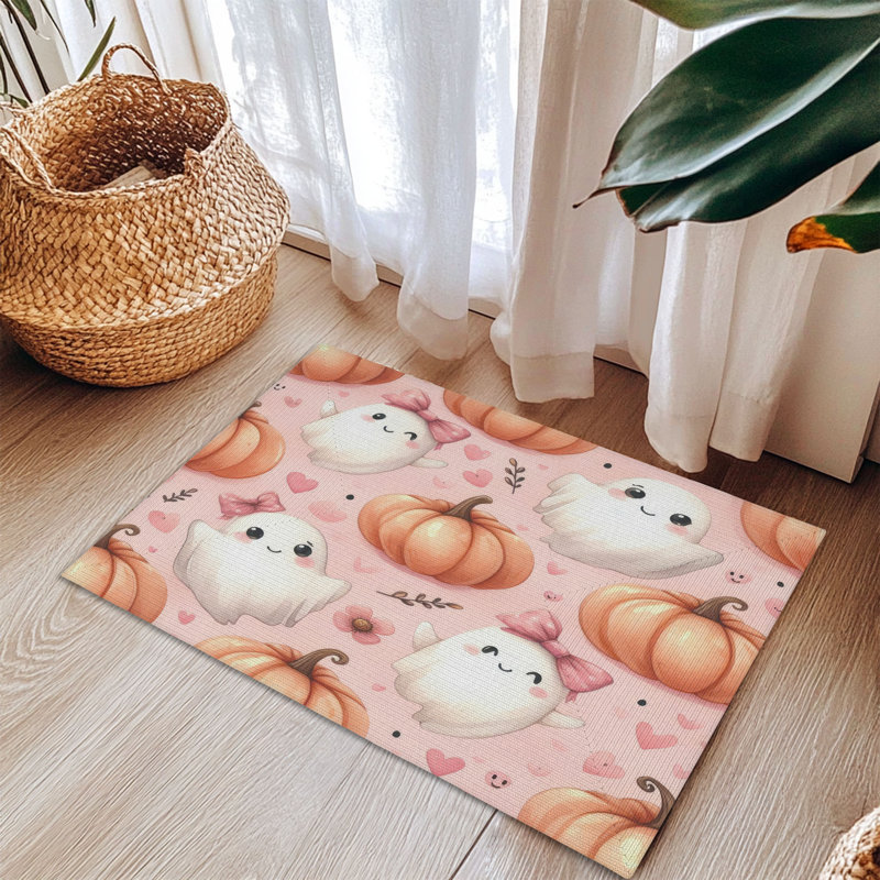 Tapis tressé Haunted Gourd Friends, Rectangulaire 3 pi x 5 pi