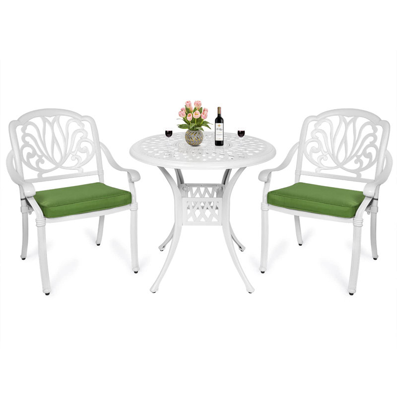 Ensemble bistro rond en aluminium 31 po pour 2 personnes Round