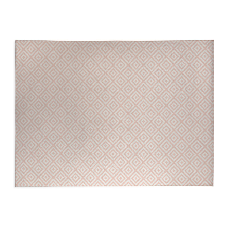 Ikat Grunge Indoor Doormat, 36" W x 60" L, Pink