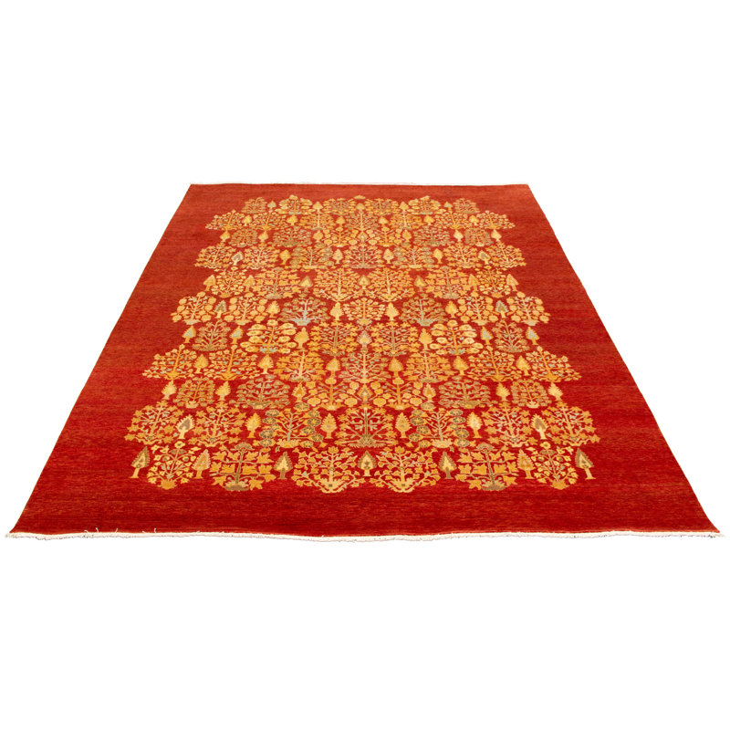 Tapis décoratif de laine noué à la main de conception unique 8 pi 11 po x 11 pi 9 po Bunion New Age 18/20 Pak Finest