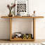 Console avec un style minimaliste moderne, coins arrondis, apparence de placage de bois naturel, stable, présentez vos collections en toute simplicité, table à assemblage rapide et simple, coins élégants-63250475-63250478