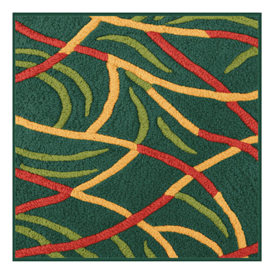  Washable Lilikoi Vines Hawaiian Area Rug