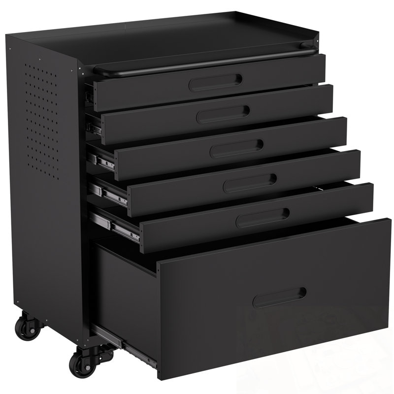 Metal Storage Cabinet with 6 Drawers and wheels