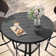 3-Piece Outdoor Bistro Set with Round Bar Table and Wicker Padded Swivel Bar Chairs