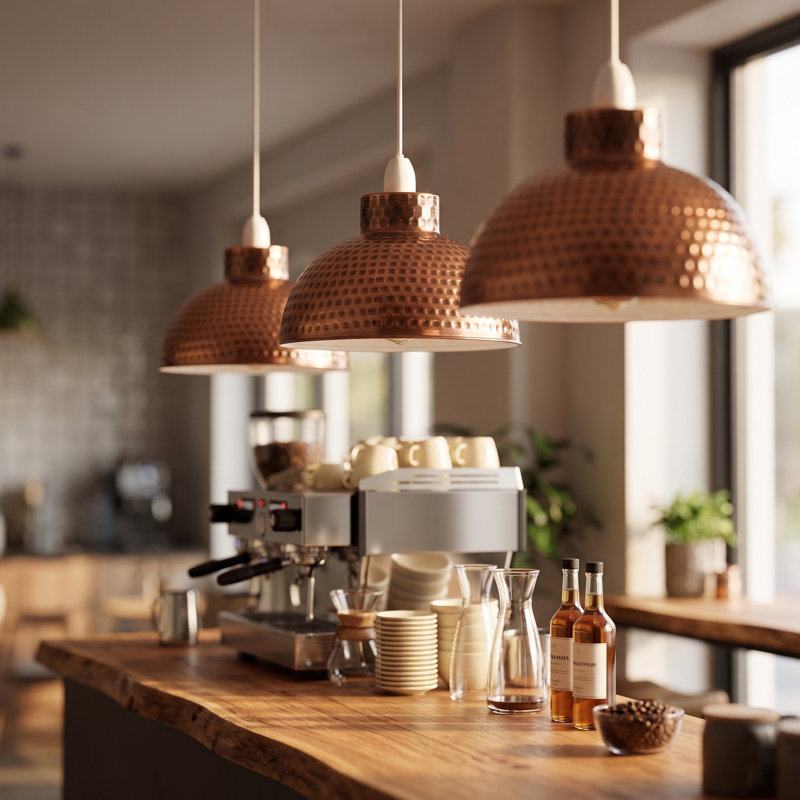 Atreal 16.5cm H Metal Bowl Pendant Shade ( Screw On ), Copper
