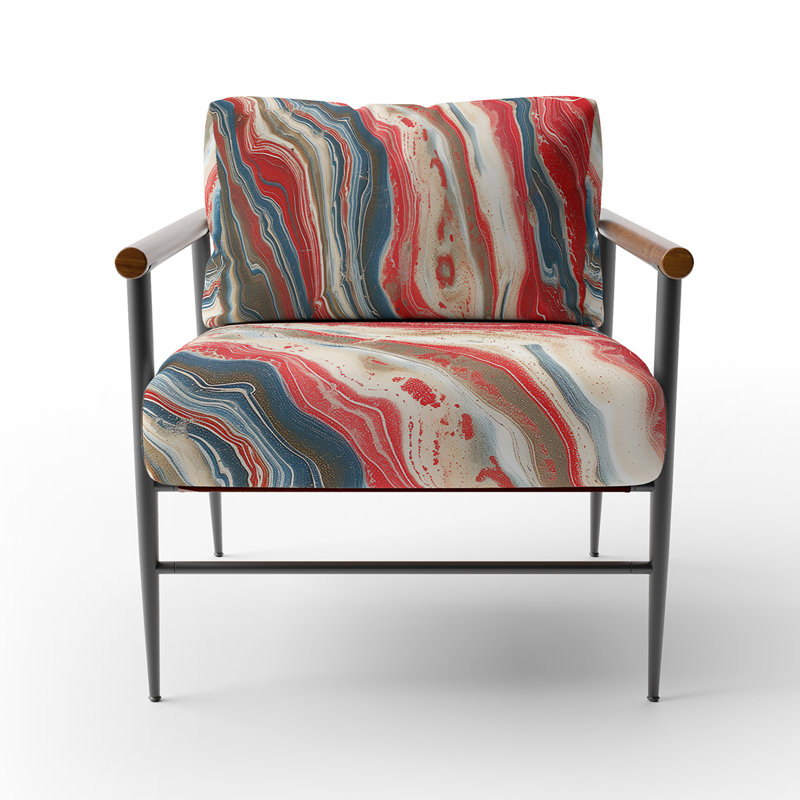 Chaise avec accoudoirs rembourrée Frode, Noir, noir, noir, noir