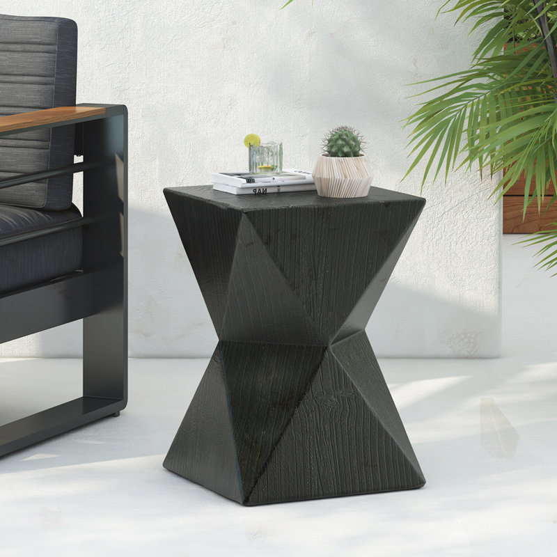 Table d'appoint en béton 14,25 po