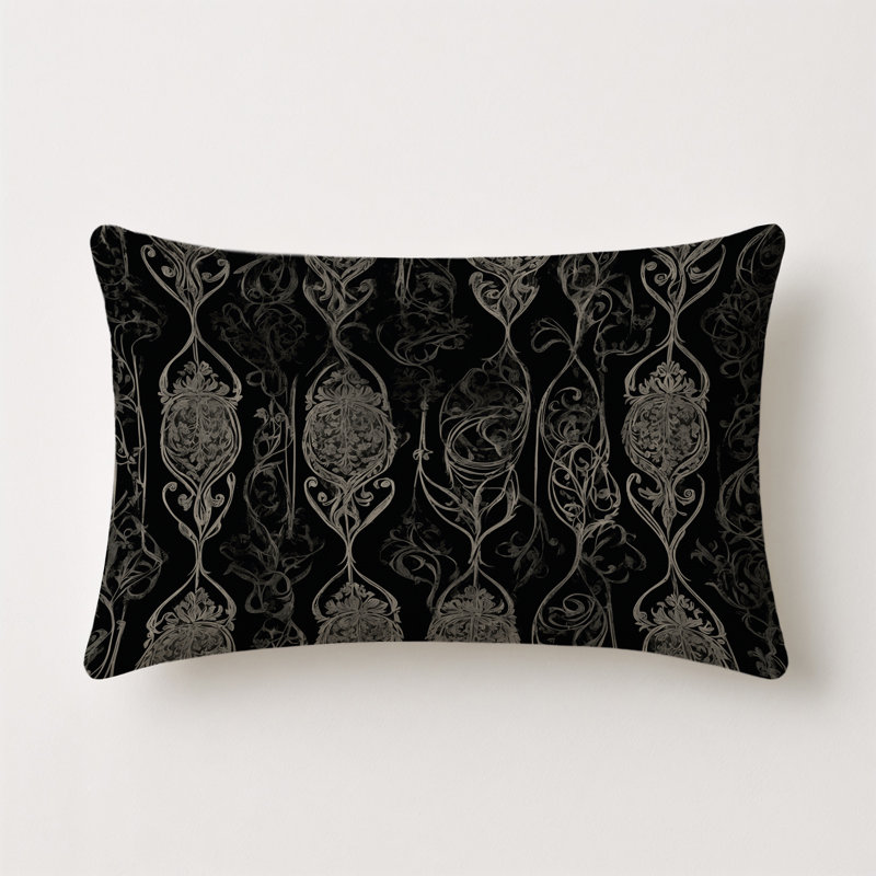 Gothic Petals Indoor And Outdoor Throw Pillow, Rectangle 25"H x 18"W