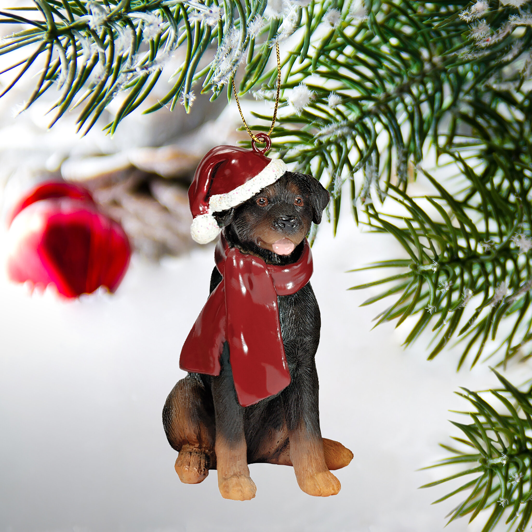 rottweiler christmas bauble